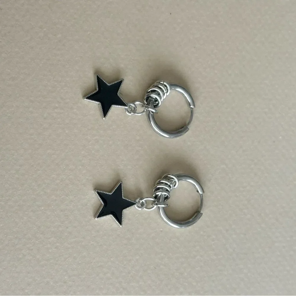 Star hoop earrings #2121